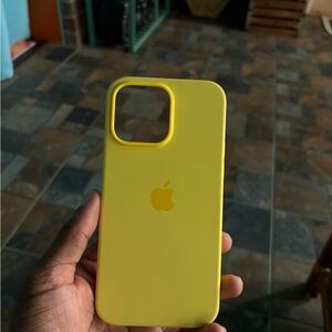 Yellow IPhone 14 Pro Max Silicone Phone Case